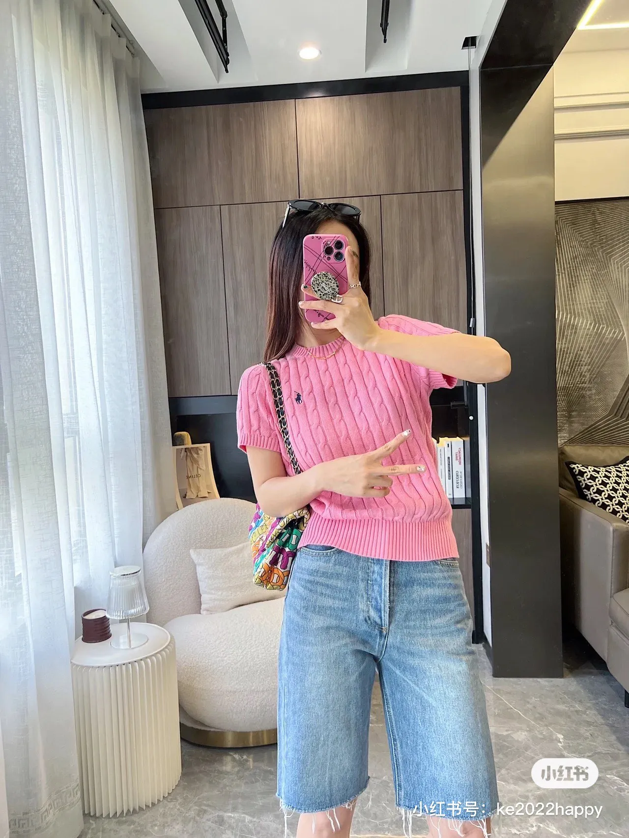 🅿️138 L15 #Ralph Lauren•New round neck embroidered short-sleeved bottoming knitted sweater ✅✅✅Ready stock Focus on quality Feel free to compare Size: S M L